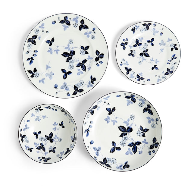 Wedgwood Wild Strawberry Inky Blue 4 Piece Dinnerware Set