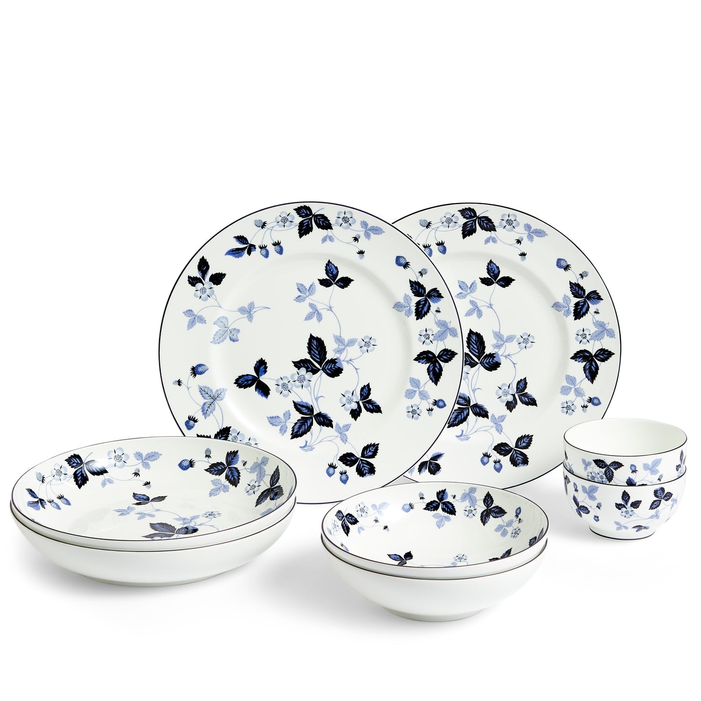 Wedgwood Wild Strawberry Inky Blue 8 Piece Dinnerware Set