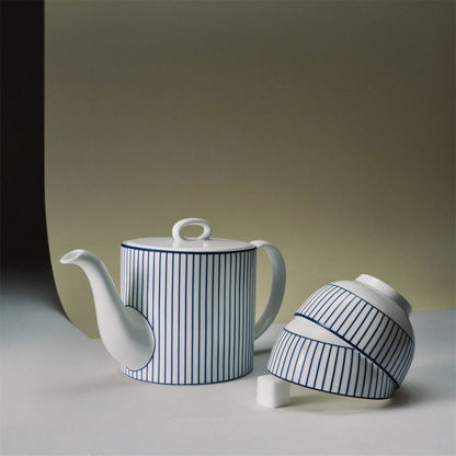 Wedgwood Gio Pinstripe Teapot White