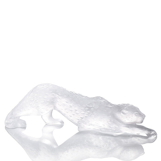 Lalique Zeila Panther Sculpture Large Size in Clear