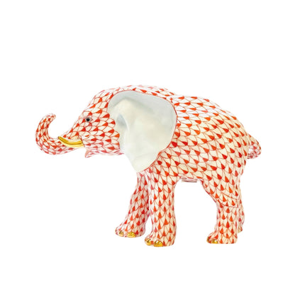 Herend Roaming Elephant Fishnet Figurine