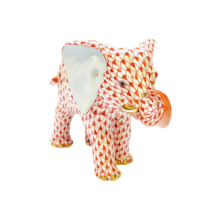 Herend Roaming Elephant Fishnet Figurine