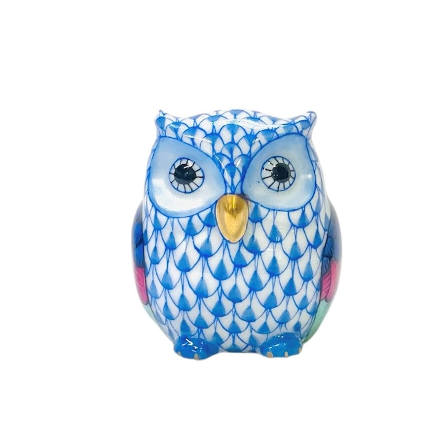 Herend Owlet Fishnet Figurine