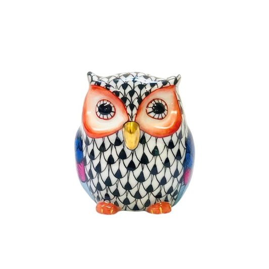 Herend Owlet Fishnet Figurine