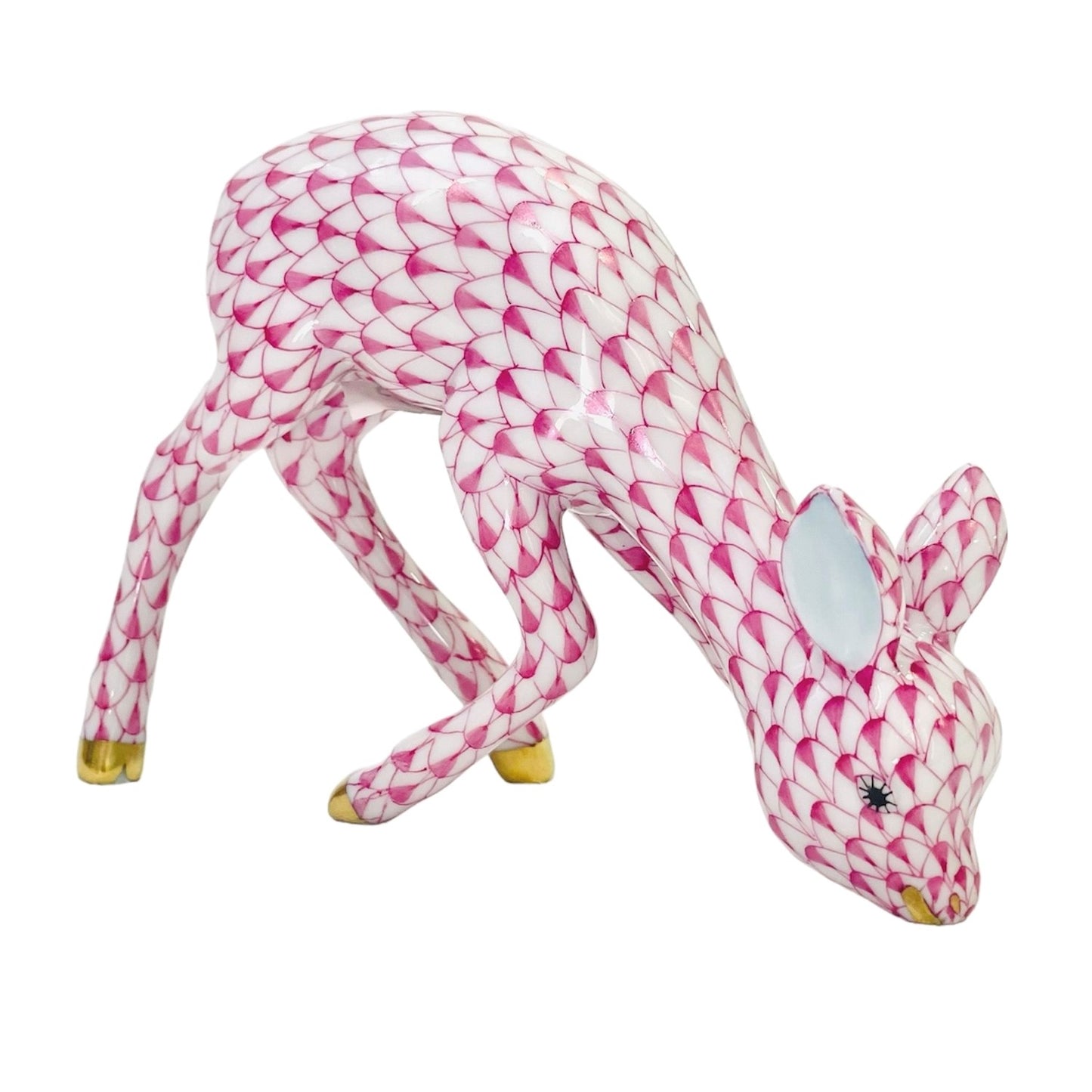 Herend Roe Bambi Fishnet Figurine