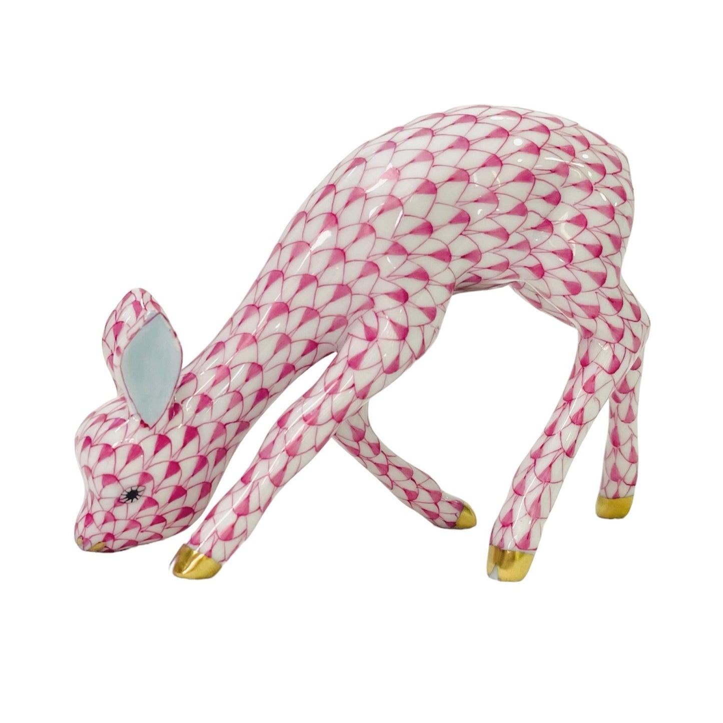 Herend Roe Bambi Fishnet Figurine