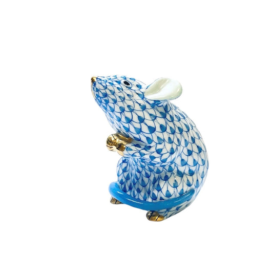 Herend Mouse Fishnet Figurine