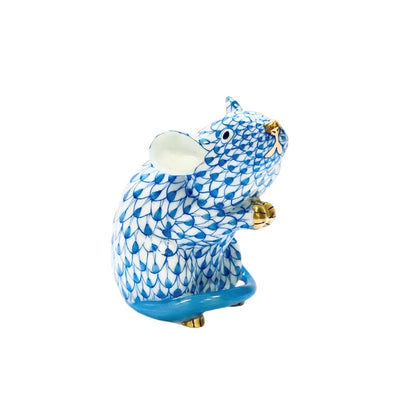 Herend Mouse Fishnet Figurine