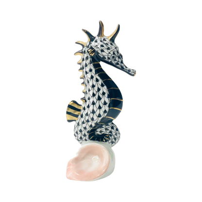 Herend Seahorse Fishnet Figurine