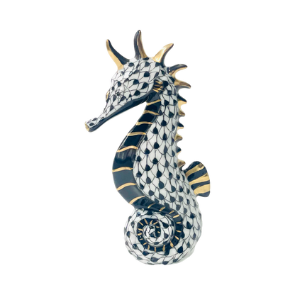 Herend Seahorse Fishnet Figurine