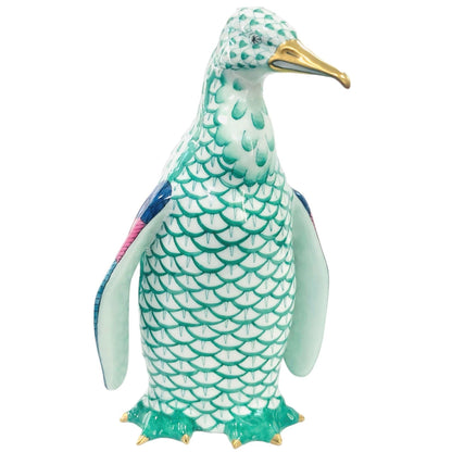 Herend Penguin, Large Fishnet Figurine