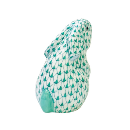 Herend Rabbit Sitting Fishnet Figurine