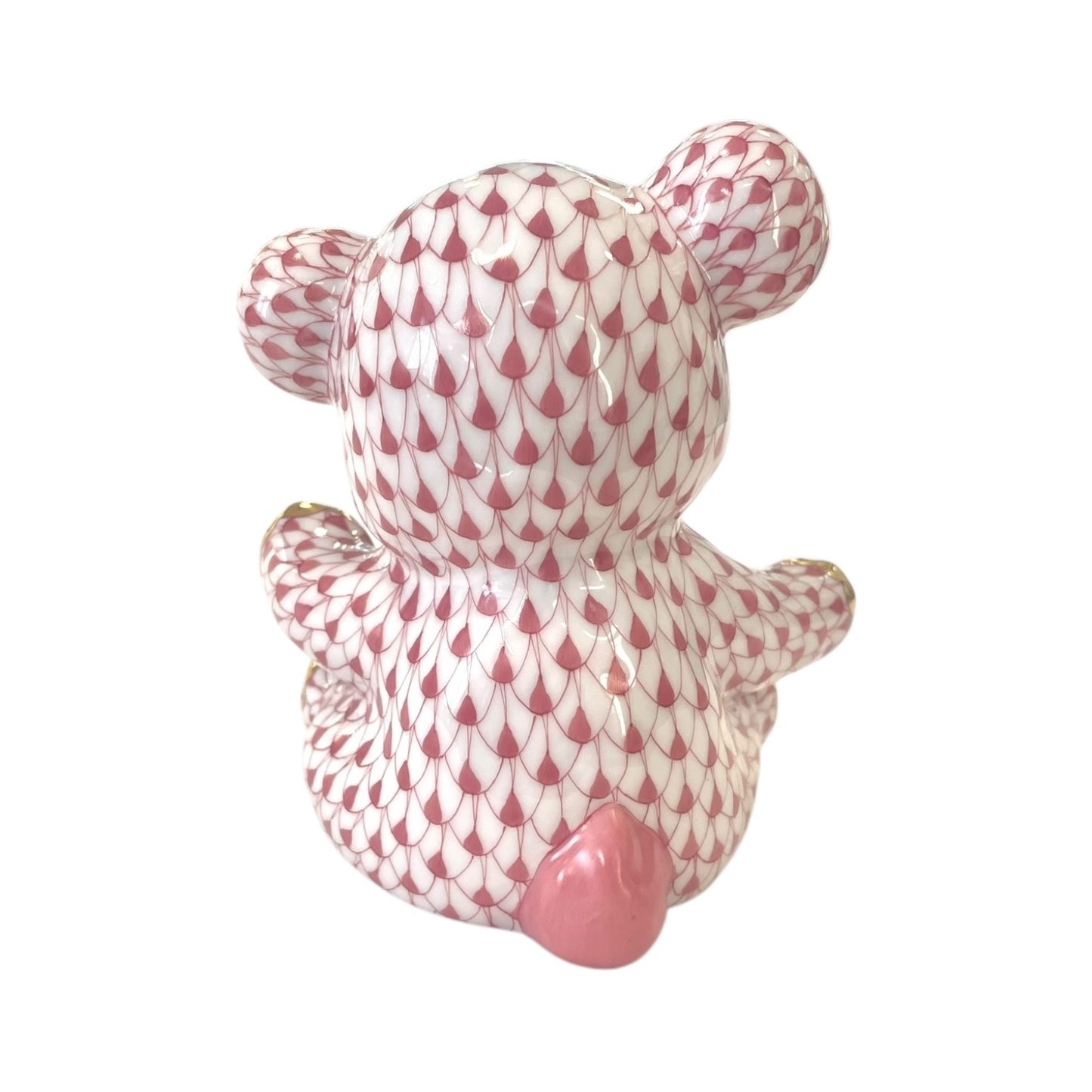 Herend Teddy Bear Fishnet Figurine