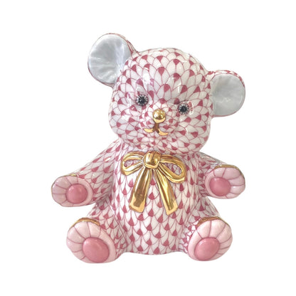 Herend Teddy Bear Fishnet Figurine