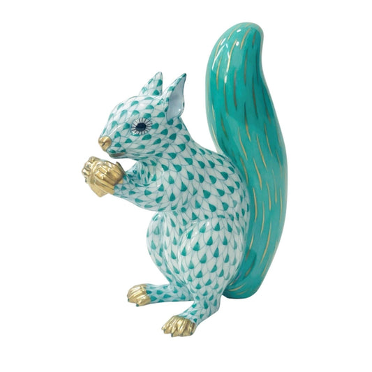 Herend Red Squirrel Fishnet Figurine