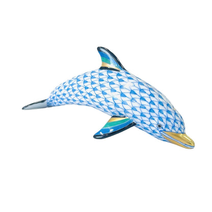 Herend Dolphin Father Fishnet Figurine