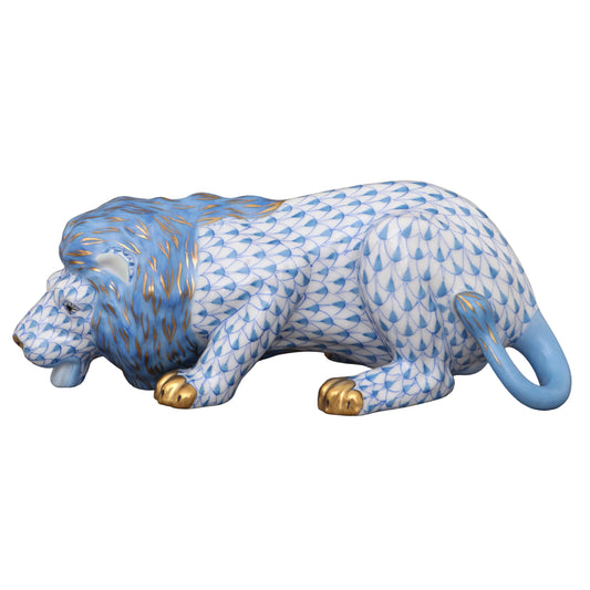 Herend Lion Fishnet Figurine