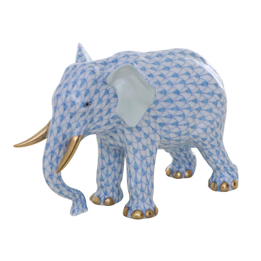Herend Elephant Fishnet Figurine 15437