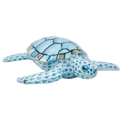 Herend Loggerhead Sea Turtle Fishnet Figurine