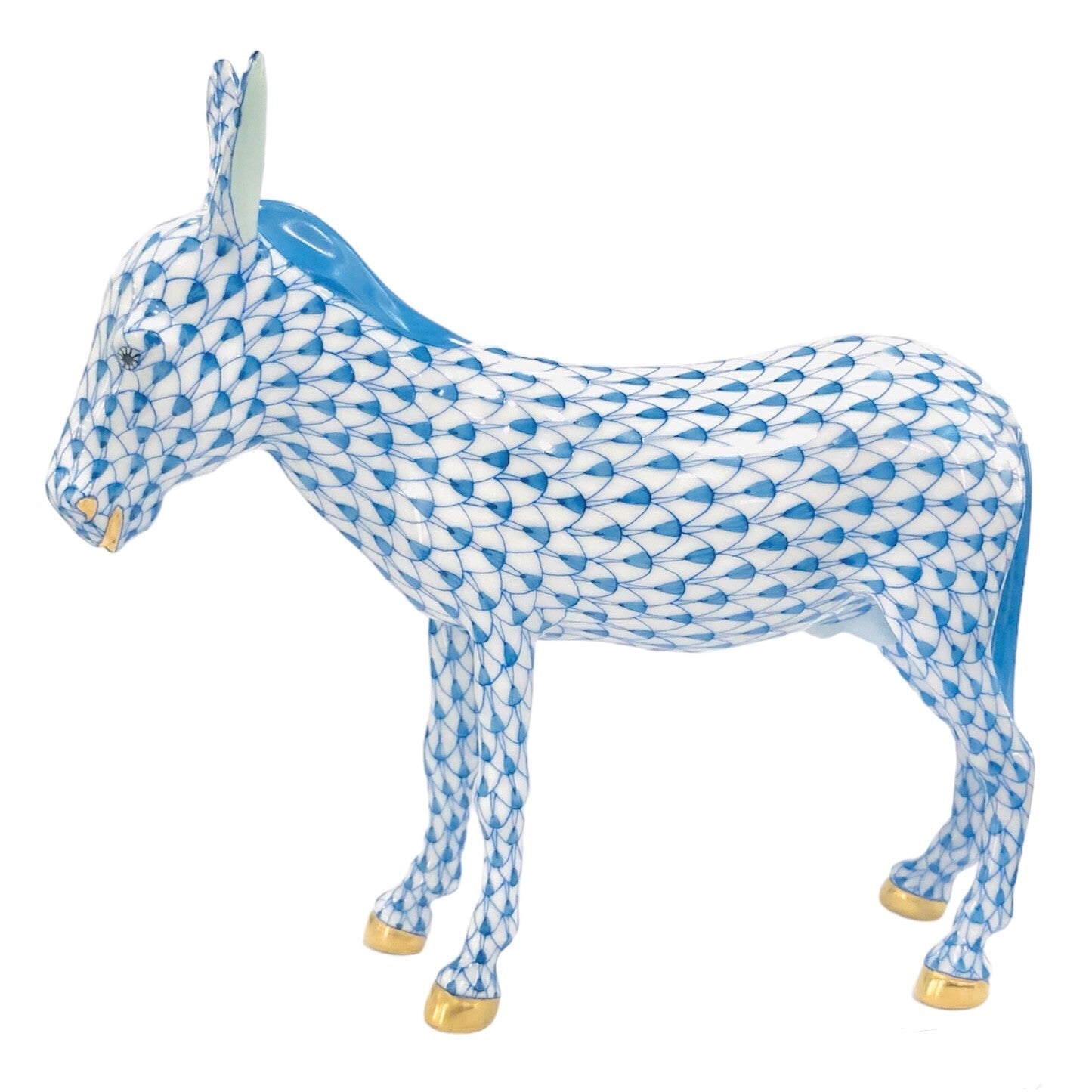 Herend Donkey Fishnet Figurine