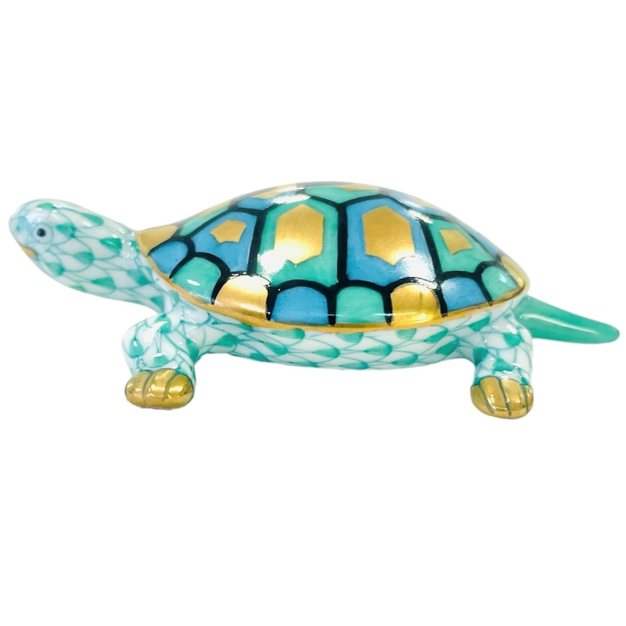 Herend Baby Turtle Fishnet Figurine