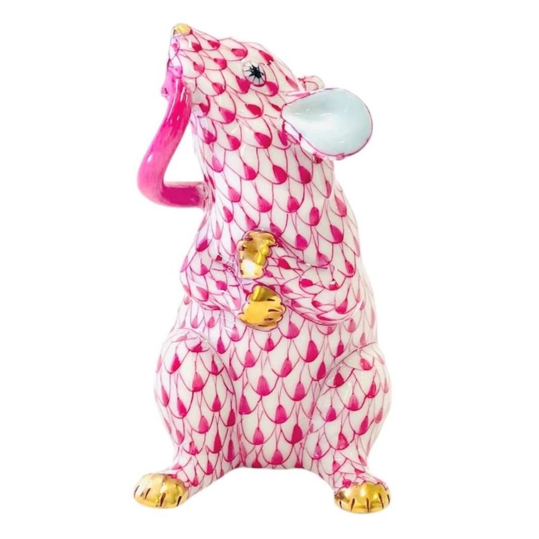 Herend Rat Fishnet Figurine