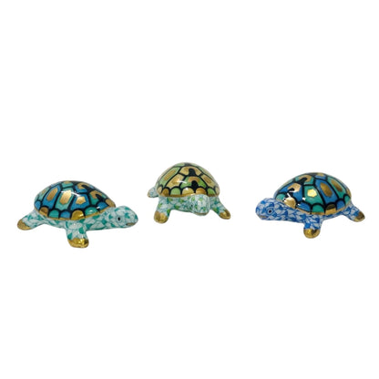 Herend Miniature Turtle Fishnet Figurine