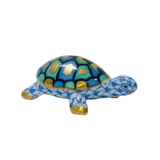 Herend Miniature Turtle Fishnet Figurine