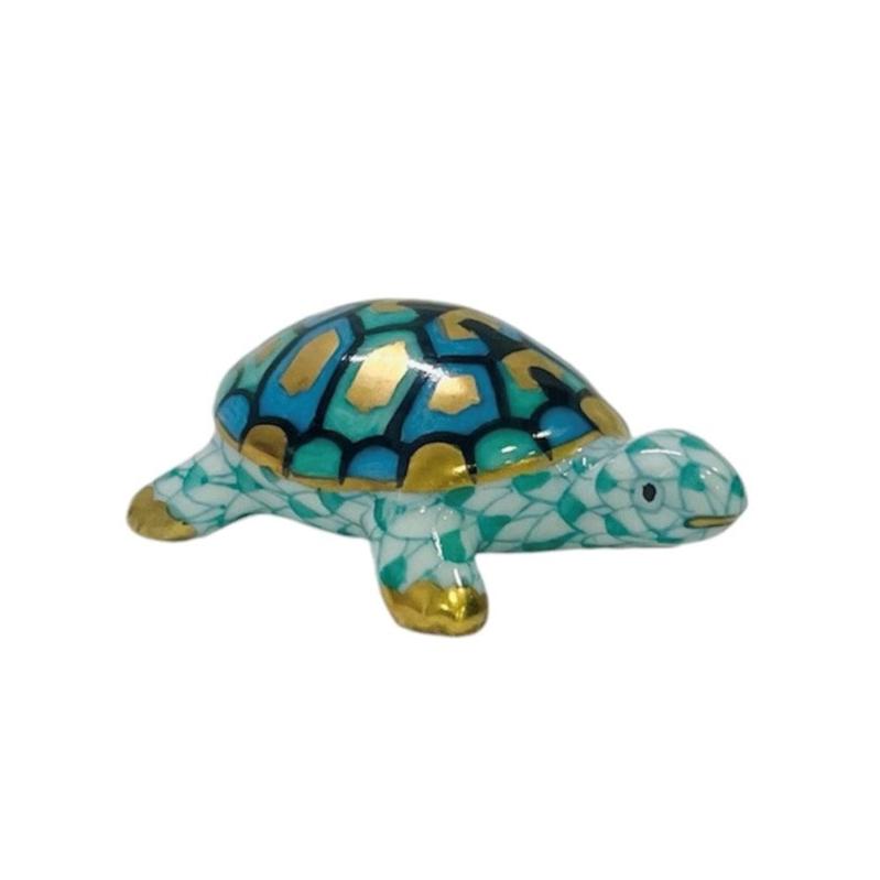 Herend Miniature Turtle Fishnet Figurine