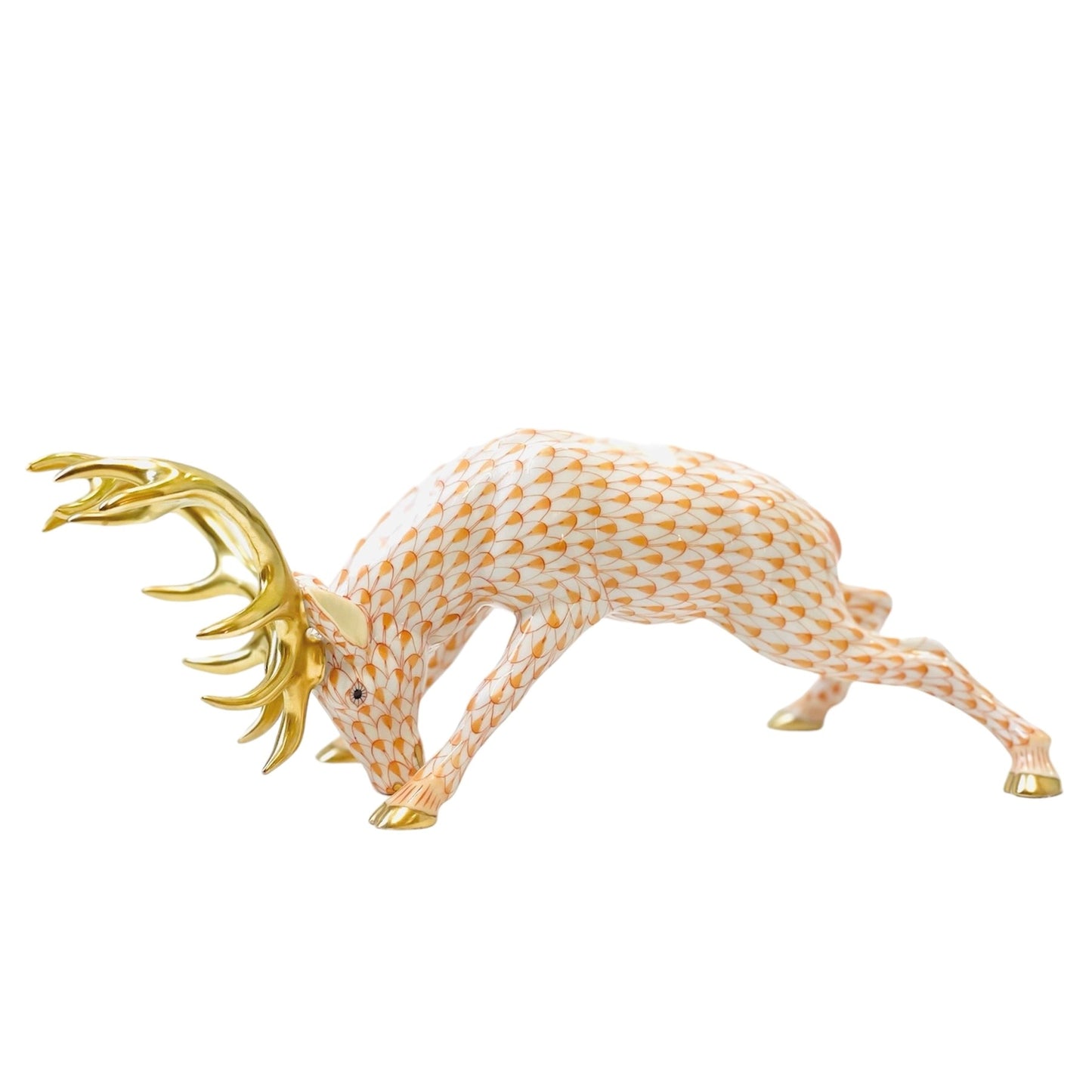 Herend Deer Fishnet Figurine