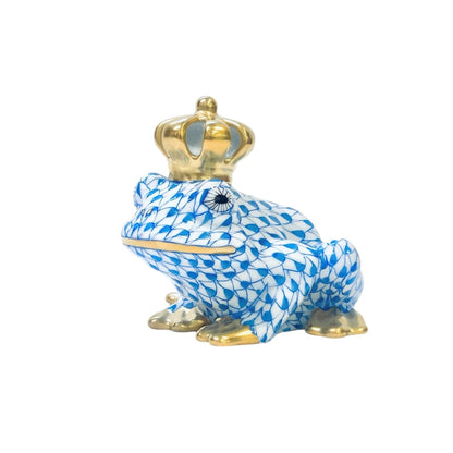 Herend Frog King Fishnet Figurine