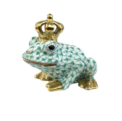 Herend Frog King Fishnet Figurine