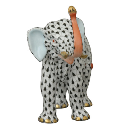 Herend Elephant Luck Fishnet Figurine
