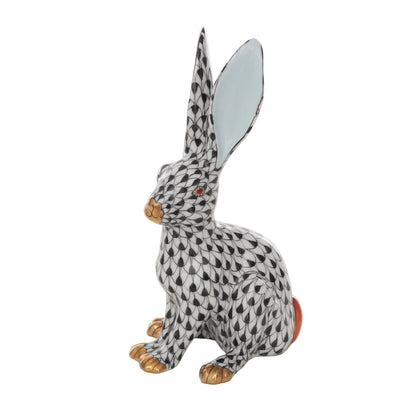 Herend Rabbit Sitting Up Fishnet Figurine