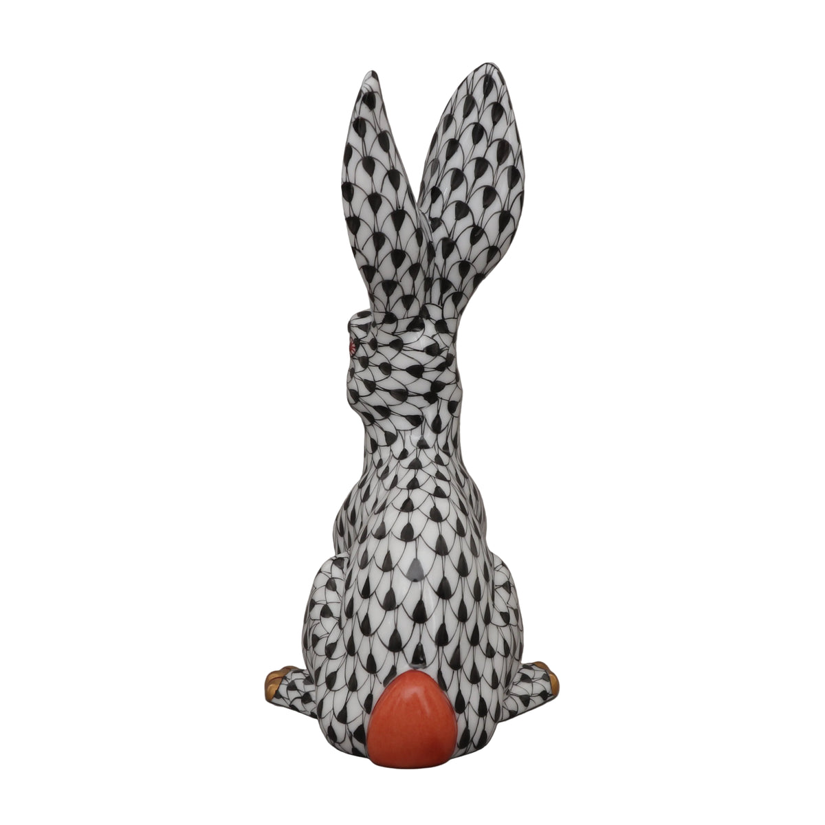 Herend Rabbit Sitting Up Fishnet Figurine