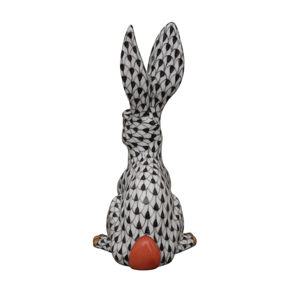 Herend Rabbit Sitting Up Fishnet Figurine