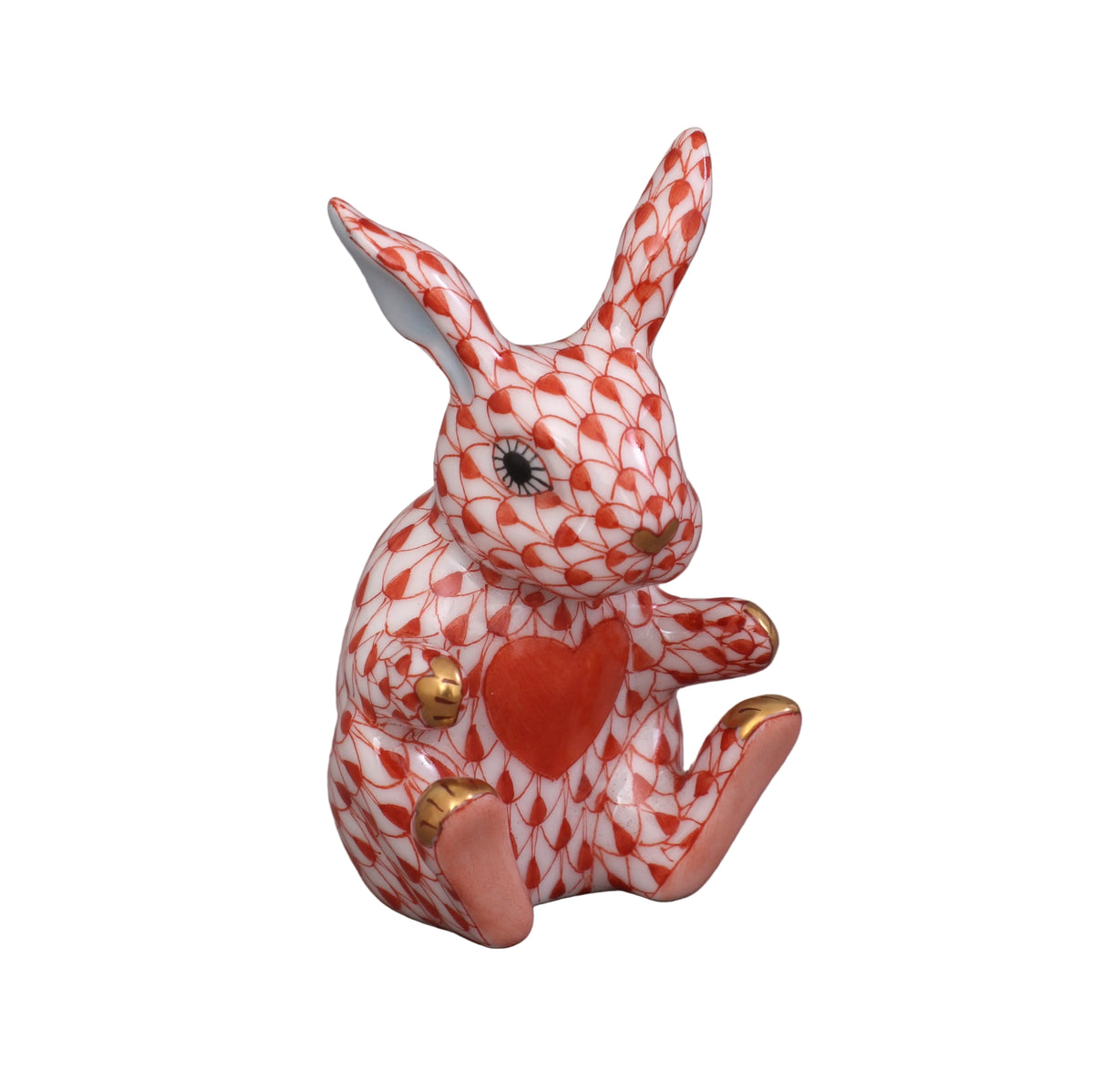 Herend Sweetheart Bunny Fishnet Figurine