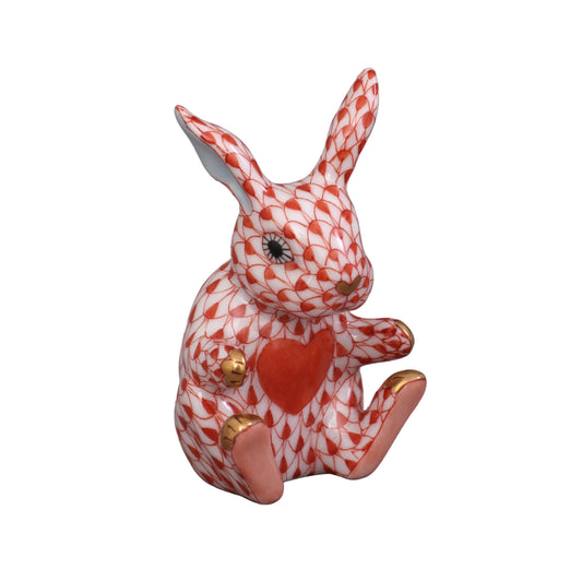 Herend Sweetheart Bunny Fishnet Figurine