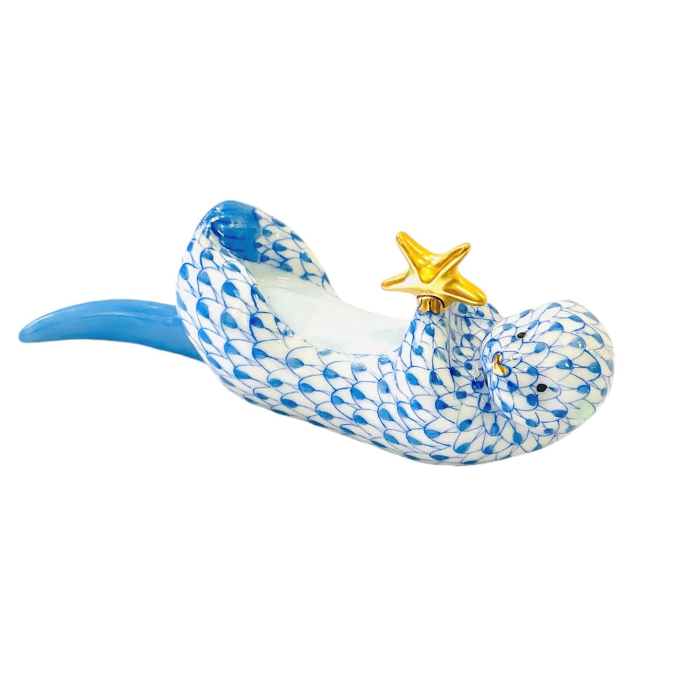 Herend Sea Otter with Starfish Fishnet Figurine