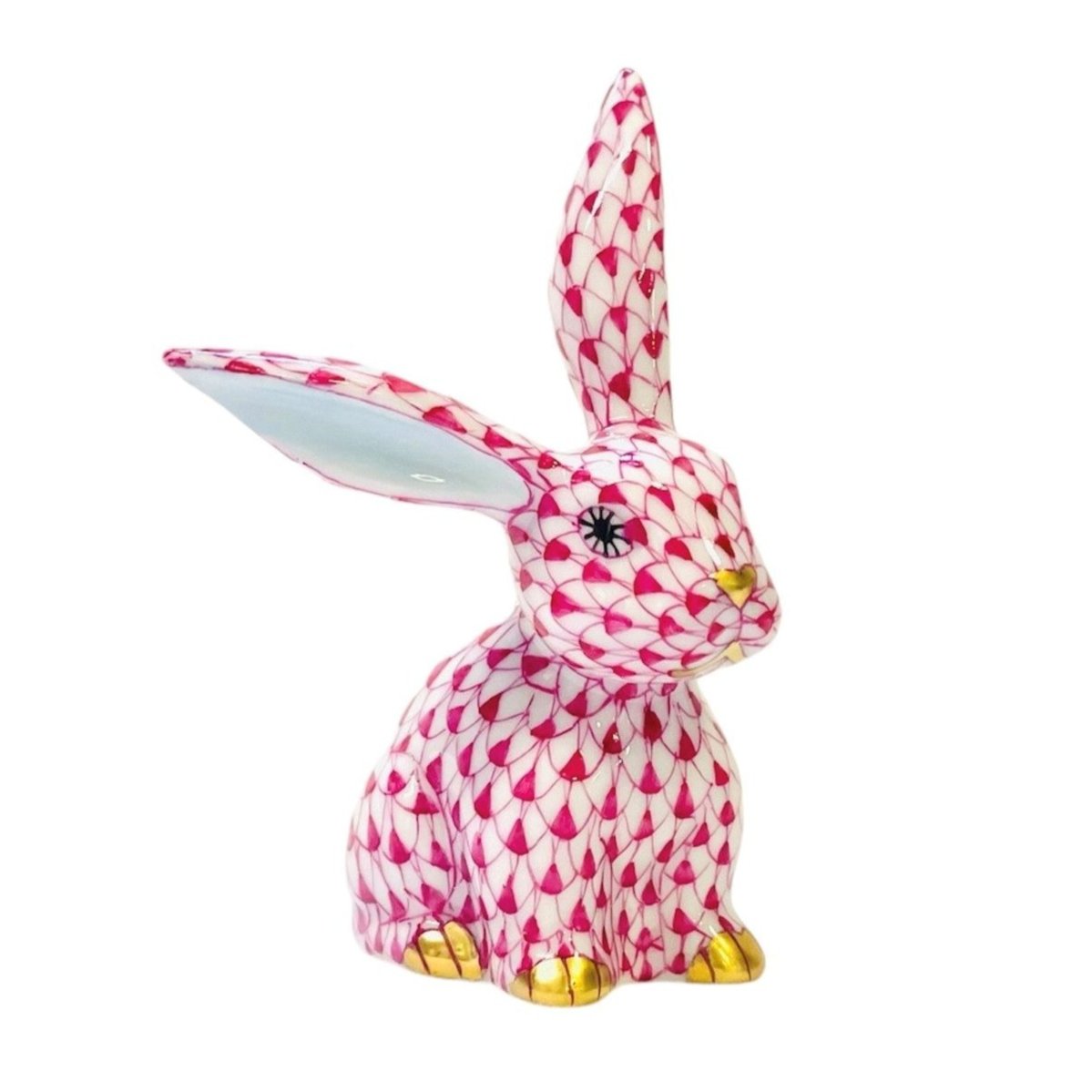 Herend Funny Rabbit Fishnet Figurine