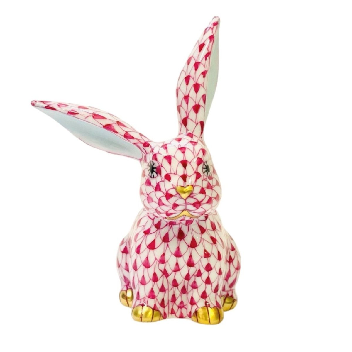 Herend Funny Rabbit Fishnet Figurine