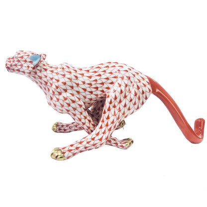 Herend Cheetah Fishnet Figurine