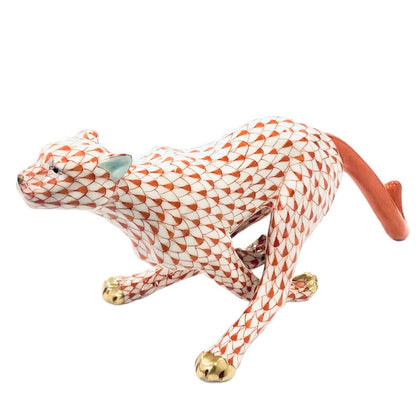 Herend Cheetah Fishnet Figurine