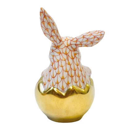 Herend Rabbit in Egg Fishnet Figurine