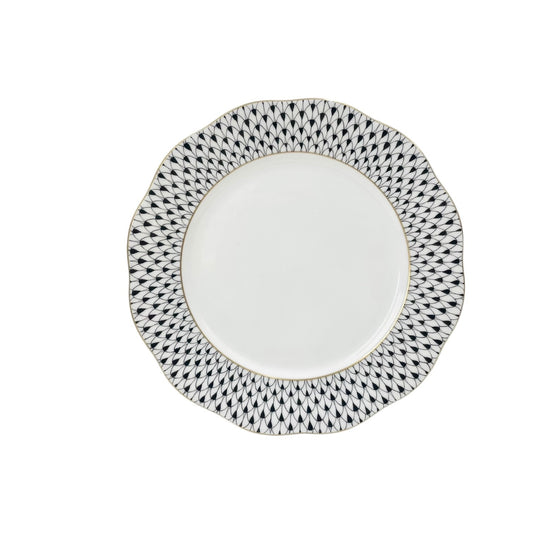 Herend Black Fishnet Dessert Plate 19cm