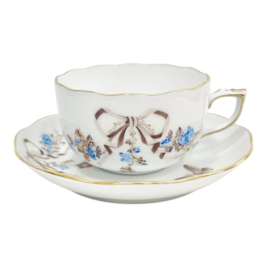 Herend Eden Blue Teacup and Saucer