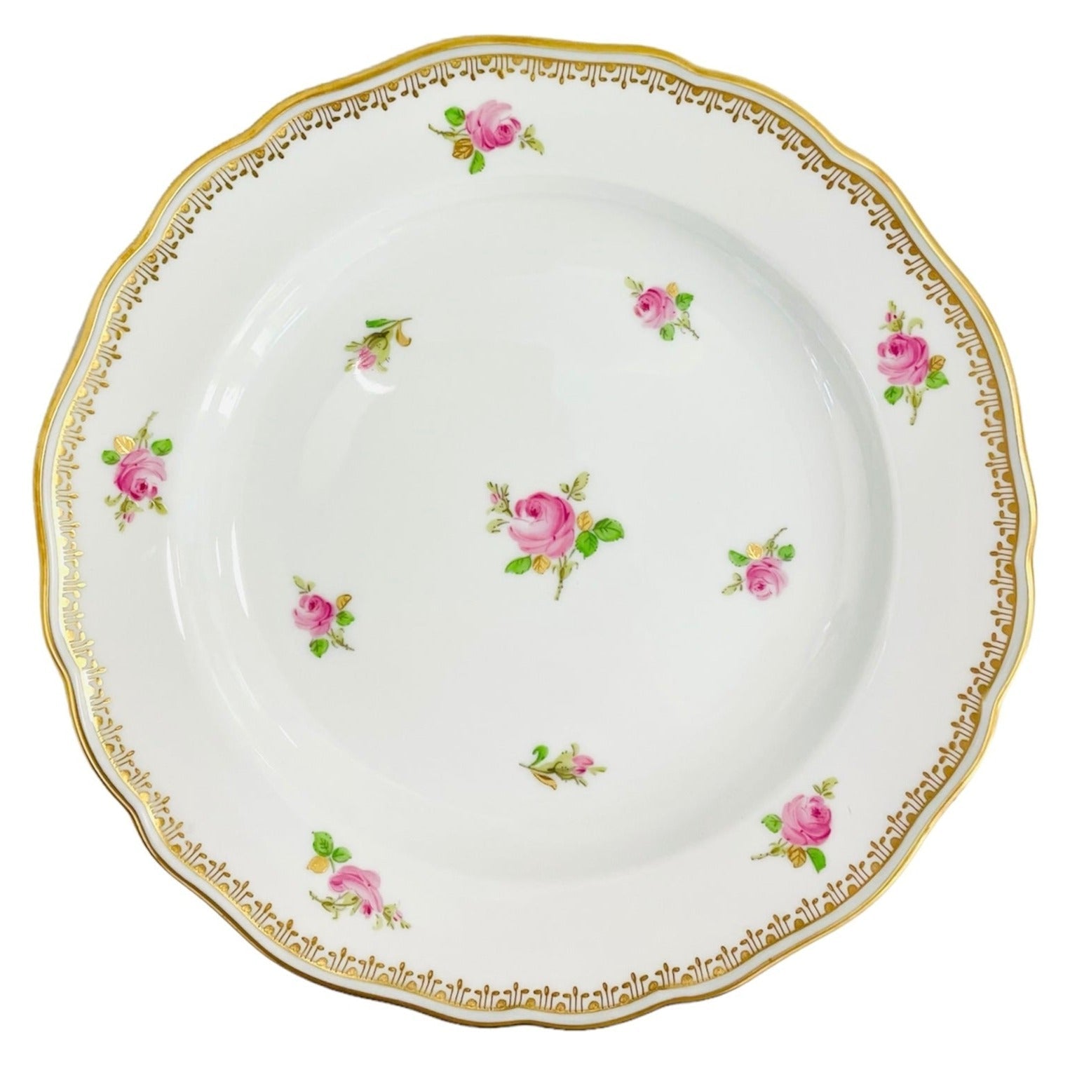 Meissen Pink Rose Plate