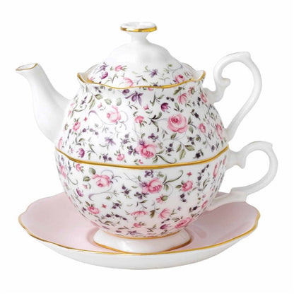 Royal Albert Modern Vintage Rose Confetti Tea For One