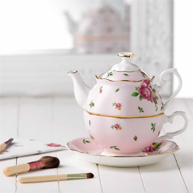 Royal Albert Modern Vintage New Country Roses Pink Tea For One