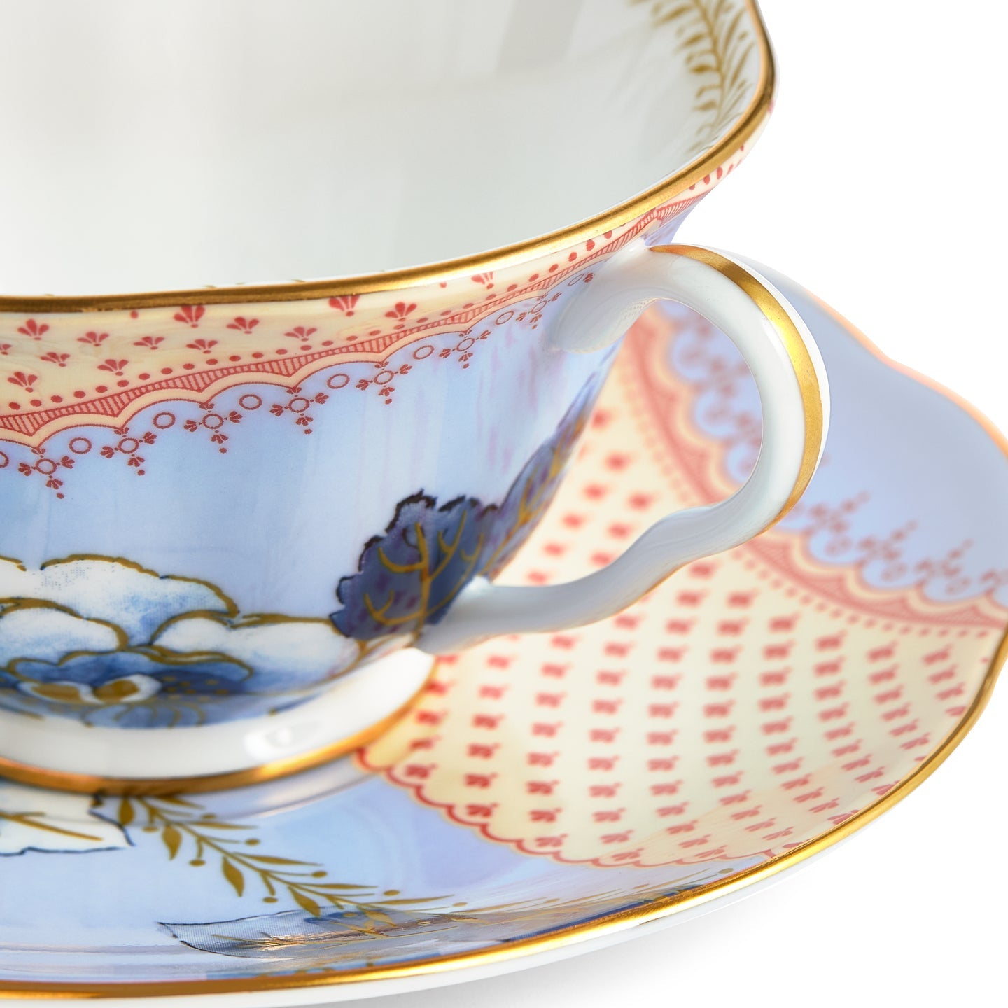 Wedgwood Butterfly Bloom Teacup and Saucer, Set of 2